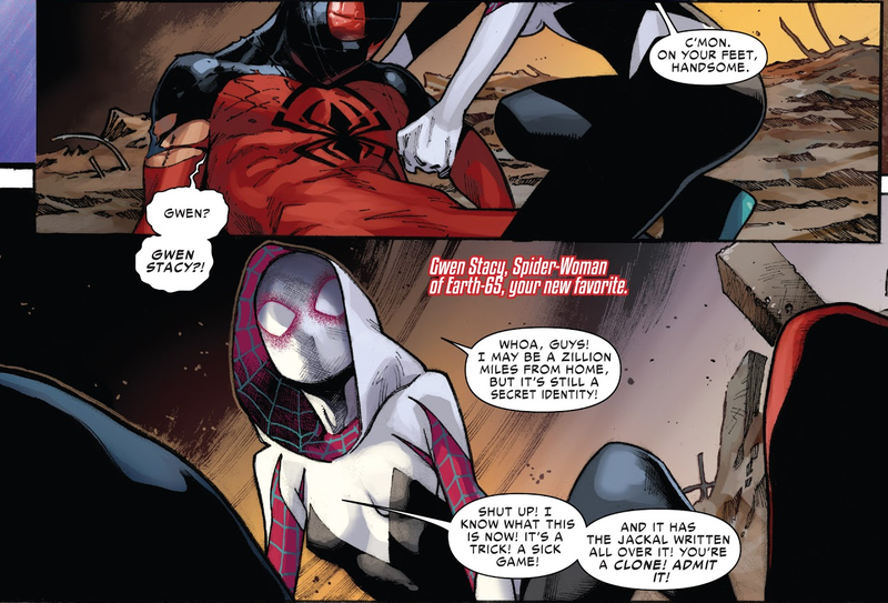 Kaine encounters the one and only Spider-Gwen.